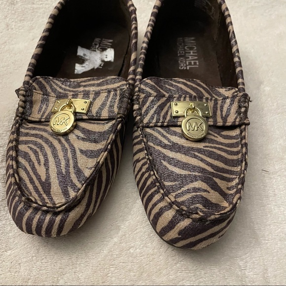 Michael Kors Zoey Zebra Print Loafers - Picture 2 of 8
